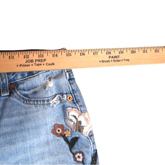 Abercrombie & Fitch Annie High Rise Girlfriend Jeans Sz 28 6s Distressed Floral - Picture 4 of 11